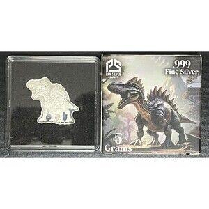 PAN Silver 5 Gram .999 Silver Dinosaurs - Ltd # 1524/3000 Spinosaurus - Open Box